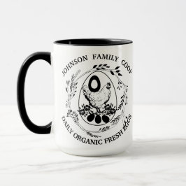 Caneca Fábrica de Fazendas da família russa Ovos frescos 