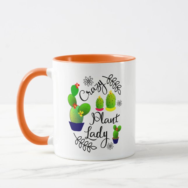 Caneca Fábrica Louca Lady Funny Cactus Personalizada (Esquerda)