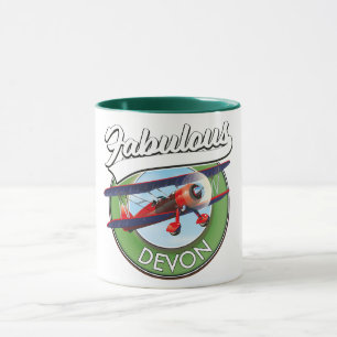Caneca Fabuloso adesivo de viagem Devon.