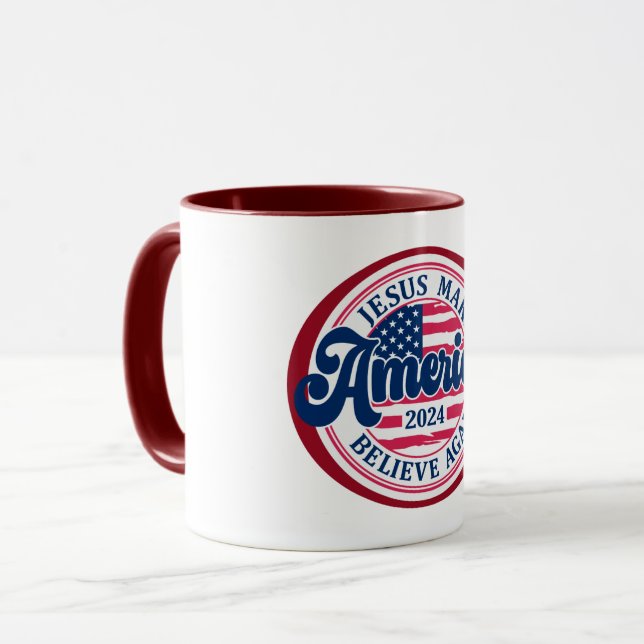 Caneca Faça a América acreditar novamente (Frente Esquerda)