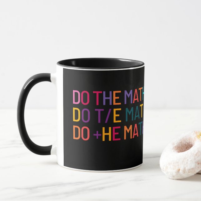 Caneca Faça a matemática, professor de matemática (Com Donut)