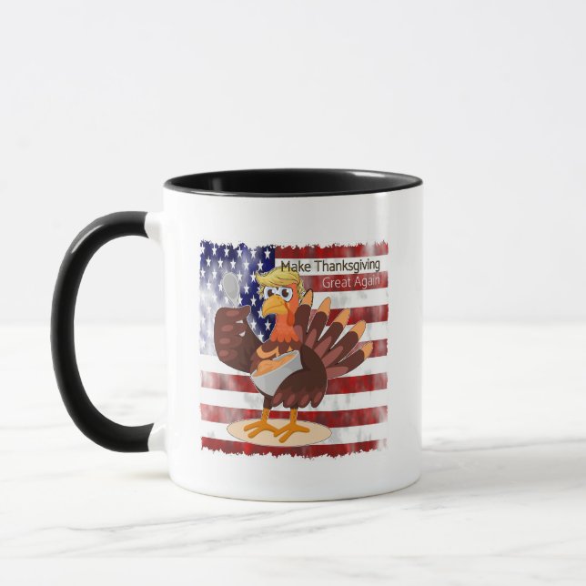 Caneca Faça o Excelente de Ação de Graças novamente (Esquerda)