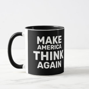 Caneca Faça os americanos pensarem de novo nas mãos do co