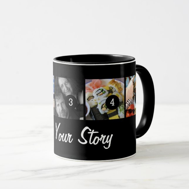 Caneca Faça seus próprios dizer seu preto das imagens da (Frente Esquerda)