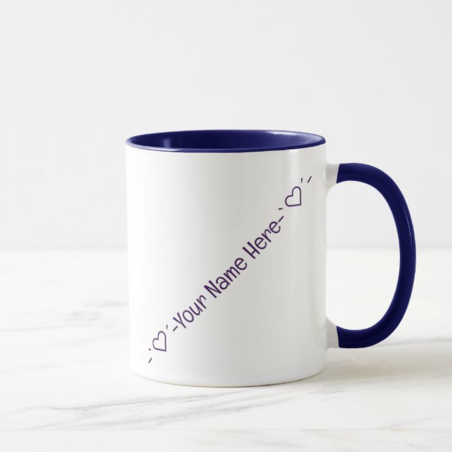 Caneca Faça Tudo Com O Amor Roxo, Personalizado (Direita)