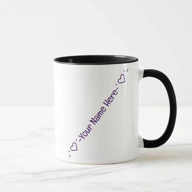 Caneca Faça Tudo Com O Amor Roxo, Personalizado (Direita)