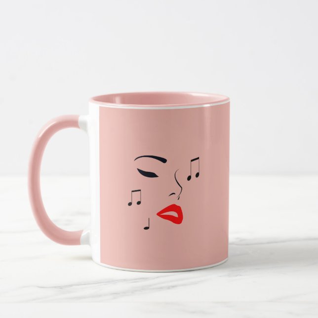 Caneca Face de Música Feminina (Esquerda)