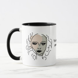 Caneca Face Minimalista de Reflexão Silenciosa