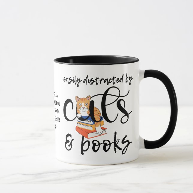 CANECA FÁCIL DISTRIBUIÇÃO POR GATOS E LIVROS (Direita)