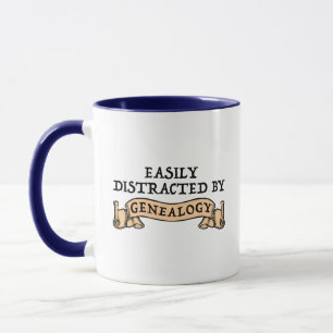 Caneca Facilmente Distraído Pela Genealogia