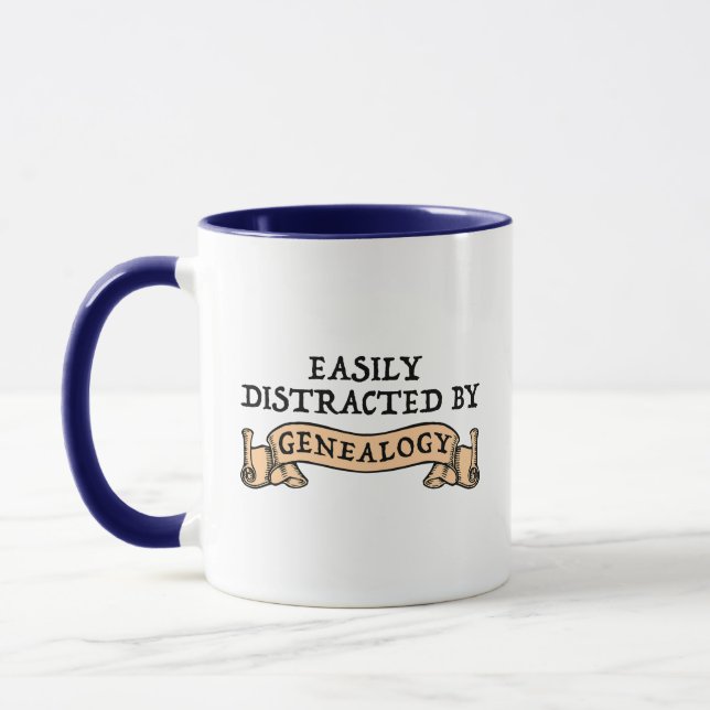 Caneca Facilmente Distraído Pela Genealogia (Esquerda)