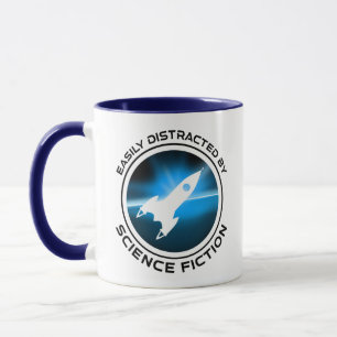 Caneca Facilmente Distraído Por Ficção Científica
