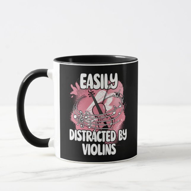 Caneca Facilmente Distraído Por Violinos (Esquerda)