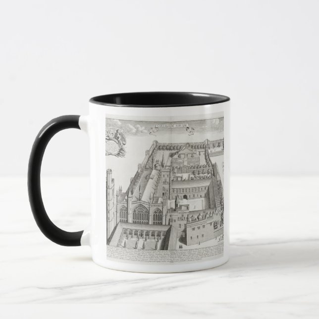 Caneca Faculdade nova, Oxford, de "Oxonia Illustrata", (Esquerda)