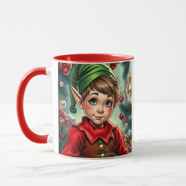 Caneca Fada de Desenho Animado Caprichoso | Personalizado (Esquerda)