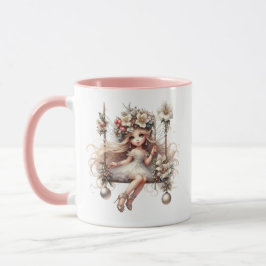 Caneca Fada de Natal Branca