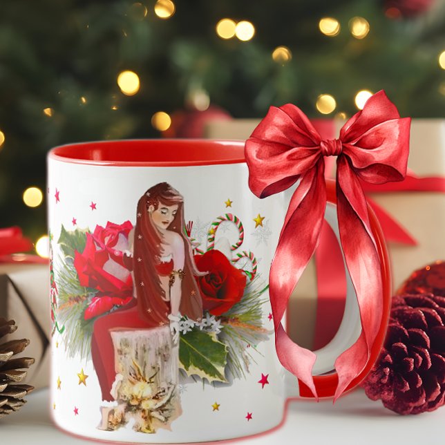 Caneca Fada de Natal e Canas Doces (Criador carregado)