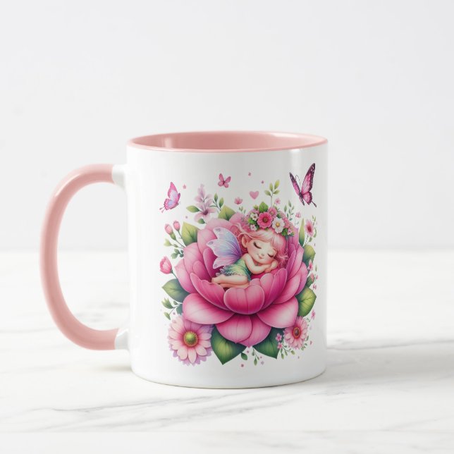 Caneca Fada de Primavera de Aquarela (Esquerda)