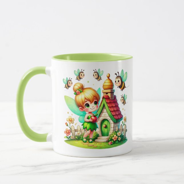 Caneca Fada de Primavera de Aquarela (Esquerda)