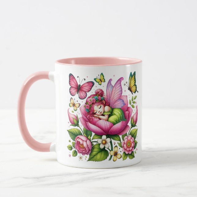 Caneca Fada de Primavera de Aquarela (Esquerda)