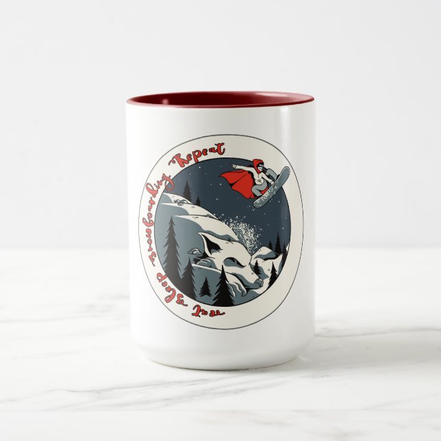 Caneca Fada do Snowboard – Comer Dormir Snowboard Repetir (Centro)