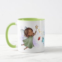 Caneca Fada Verde Bela Todos Os Desejos São Concedidos