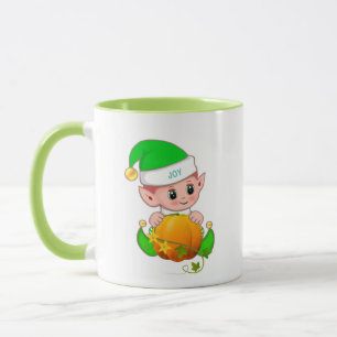 Caneca Fada Verde Fofo com Abóbora