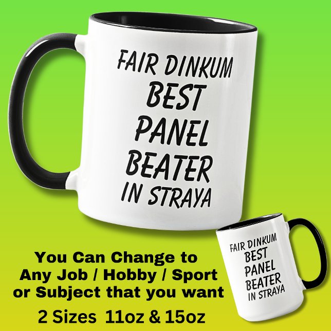 Caneca Fair Dinkum BEST PANEL BEATER em Straya (Criador carregado)