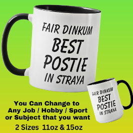 Caneca Fair Dinkum BEST POSTIE (Postman) em Straya