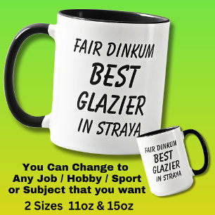 Caneca Fair Dinkum MELHOR GLAZIER em Straya
