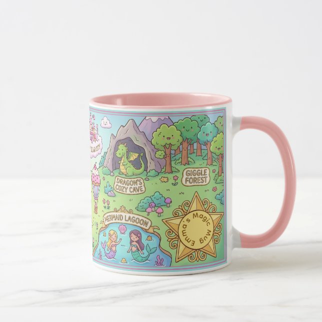 Caneca Fairytale World Map Magical Fantasy Kids Mug (Direita)