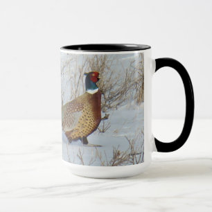 Caneca Faisão B22 Anel-necked na neve