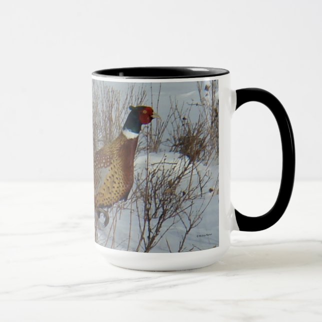 Caneca Faisão-de-pescoço-anilado na Neve B23 (Direita)