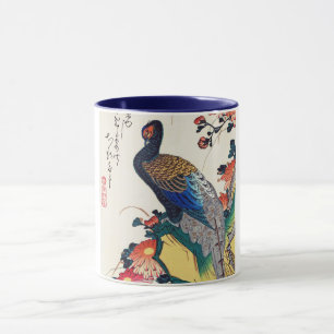 Caneca Faisão e crisântemo, Hiroshige, Ukiyo-e