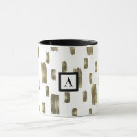 Faísca de Bronze Dourado Pincel de Tinta Moderna