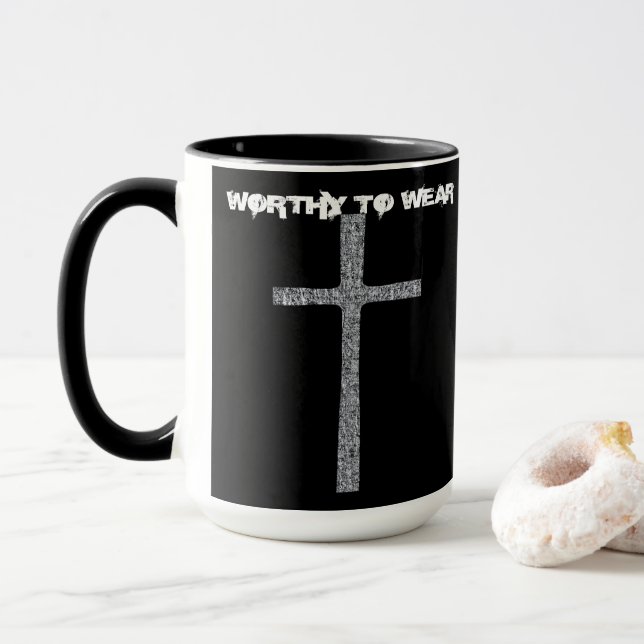 Caneca Faith Cross Silver - Digno De Vestir (Com Donut)