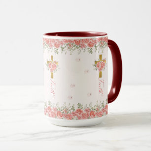Caneca Faith Gift Floral Cross