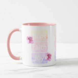 Caneca Faith Hope Joy mug