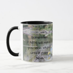 Caneca Faith Inspirational Humor Cote Bíblia Christian