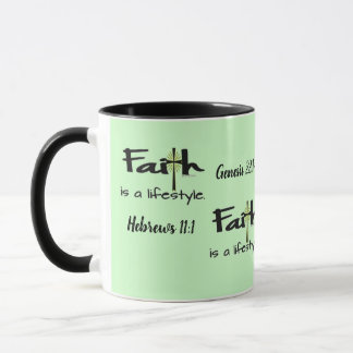 Caneca "Faith is a Lifestyle" - Hot Beverage Cup / Mug
