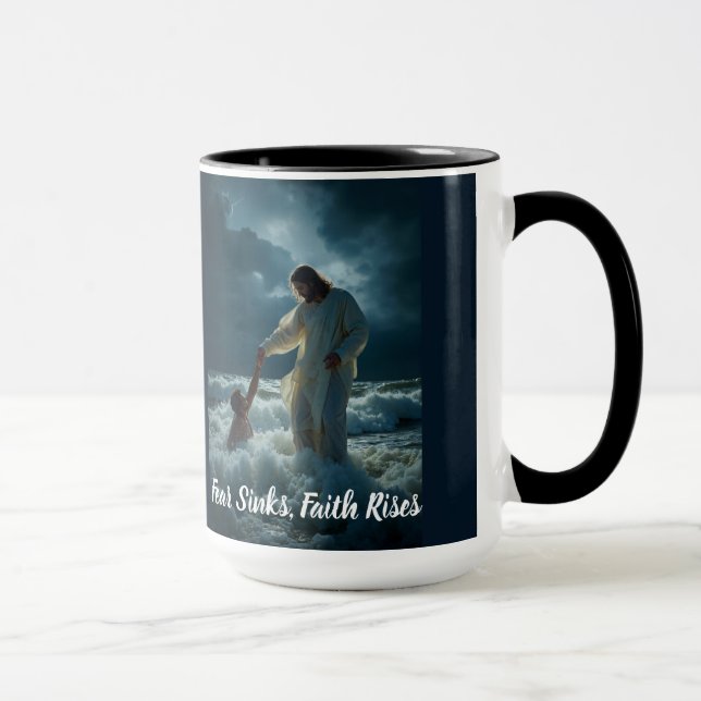 Caneca "Faith Over Fear" - Mug (Direita)