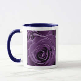 Caneca Faith Purple Roses 11oz Two-Tone Mug Blue