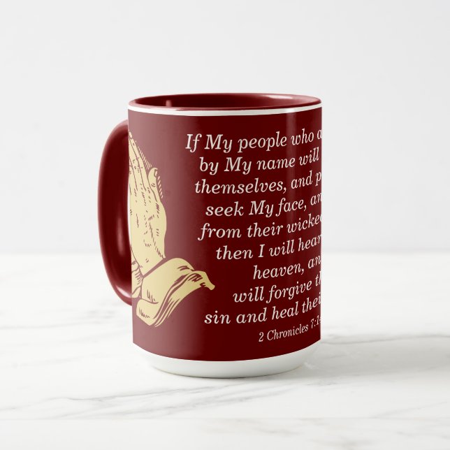 Caneca Faith Scripting Mug Chamar Para Rezar (Frente Esquerda)