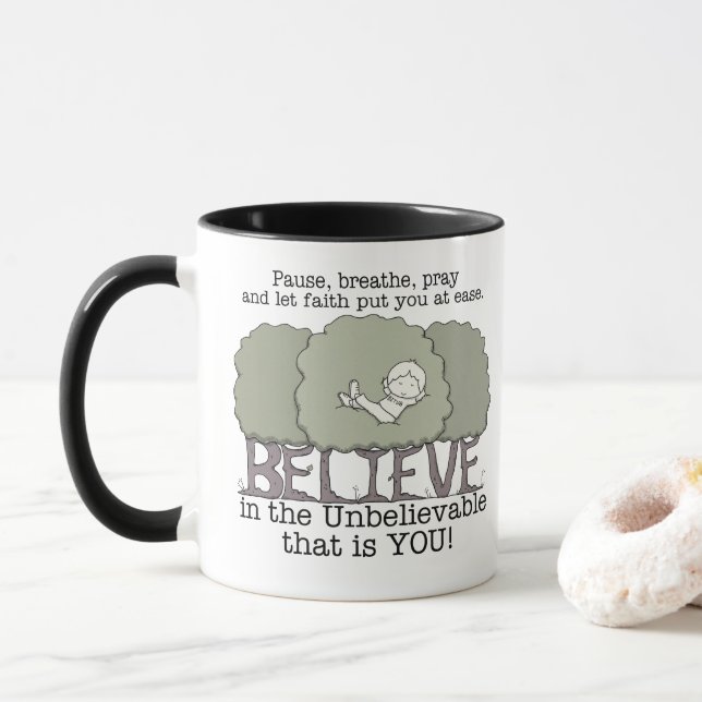 Caneca Faith te colocou em paz (Com Donut)
