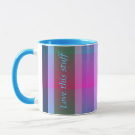Caneca Faixa Azul e Rosa