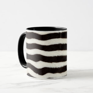 Caneca Faixa de Zebra Selvagem Preto e Branco com Visual