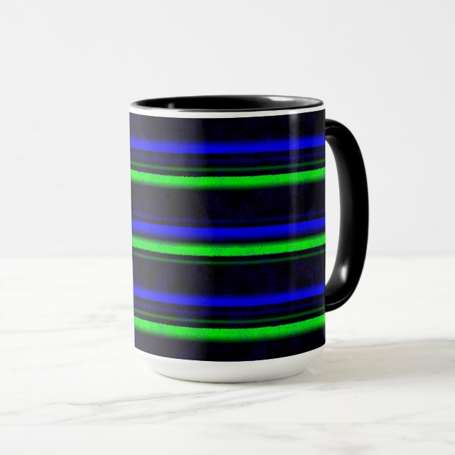 Caneca Faixa Verde Azul Preta (Frente Esquerda)