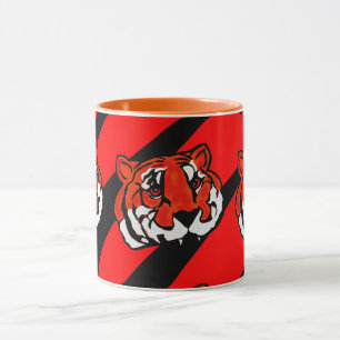 CANECA FAIXAS LARANJAS E PRETAS