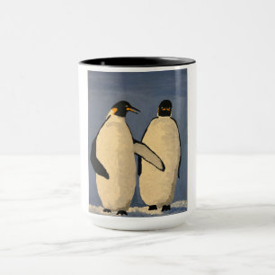 Caneca Fala adulta de dois pinguins de imperador