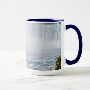 Caneca Fala de ferradura nas cataratas de Niágara, dama 